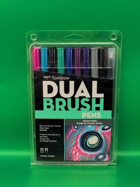 Tombow Dual Brush Pen Art Markers Galaxy Palette 10 Pack Multicolor 56188